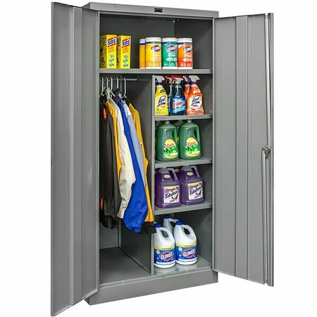 HALLOWELL 48'' x 24'' x 72'' Gray Combination Cabinet with Solid Doors - Unassembled 465C24HG 434465C24HG